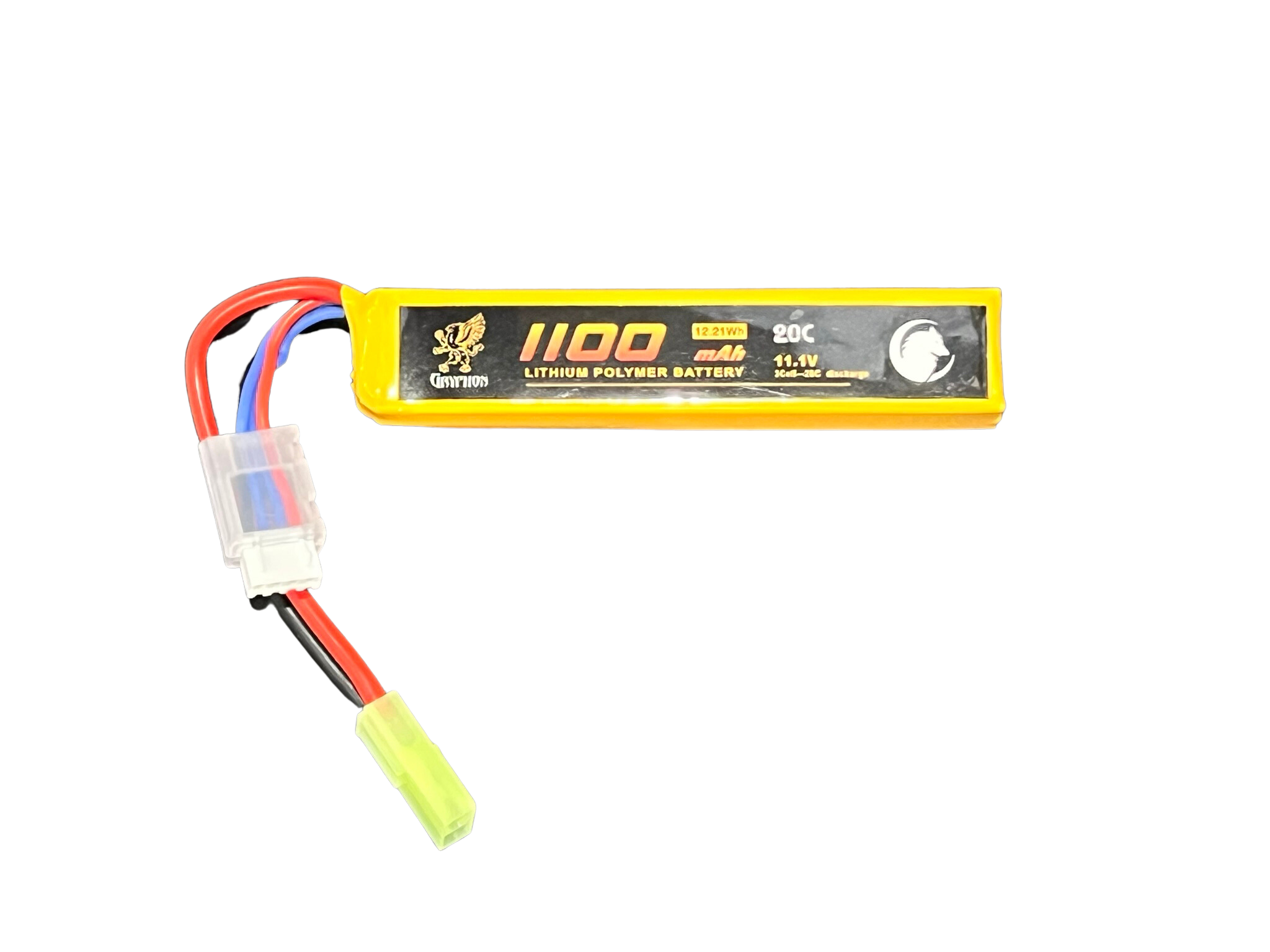 Gryphon 11.1v 1100mAh 20C Buffer Tube LiPo Battery