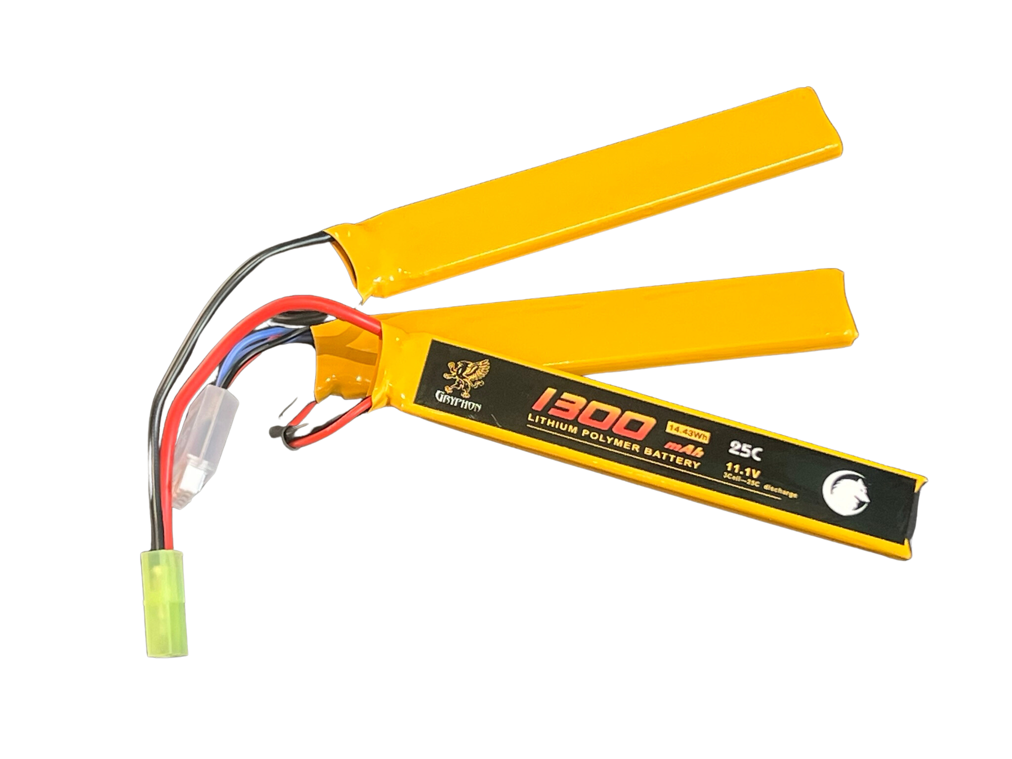 Gryphon 11.1v 1300mAh 25C Tri-Stick LiPo Battery