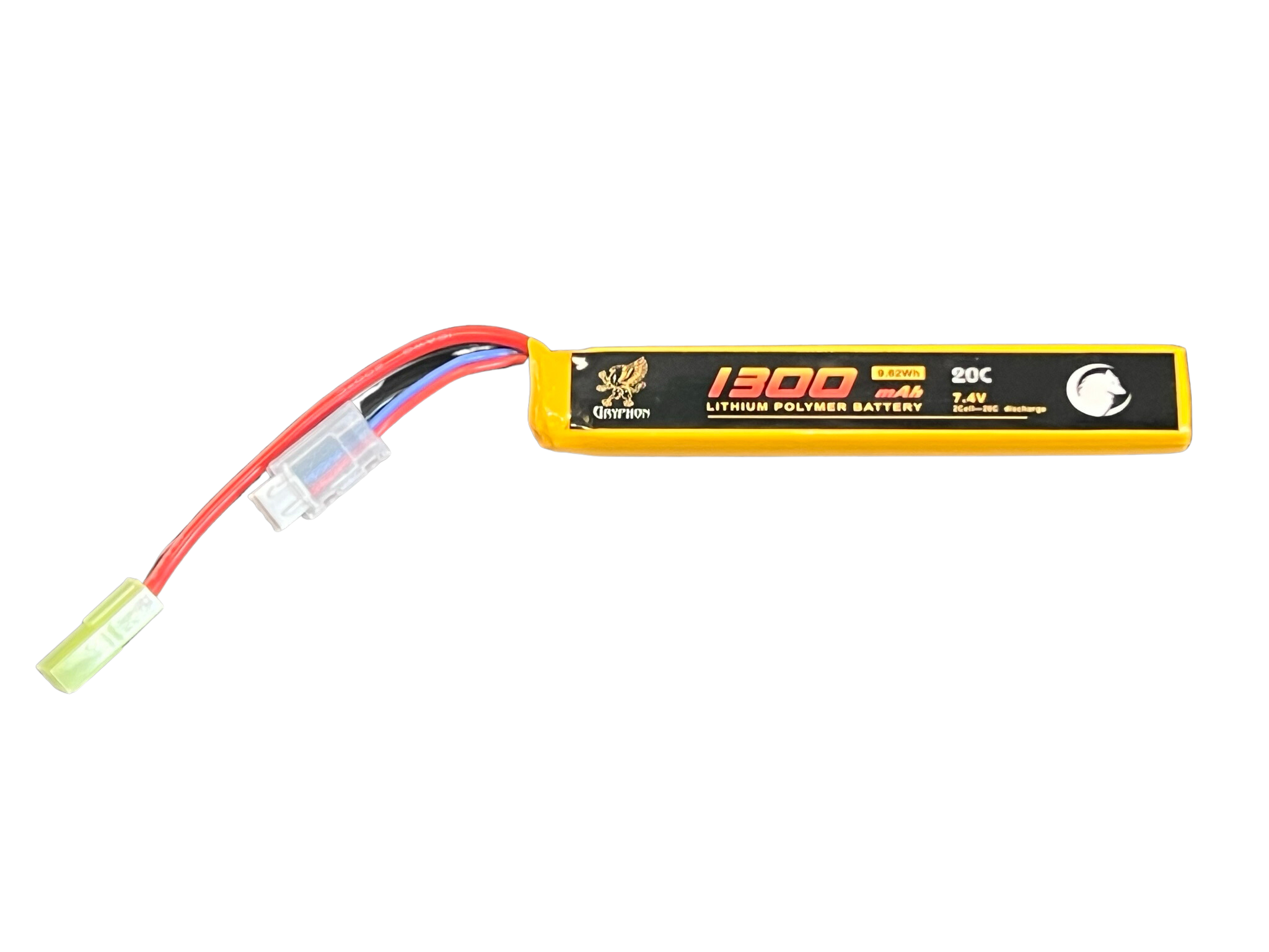 Gryphon 7.4v 1300mAh 20C Buffer Tube LiPo Battery