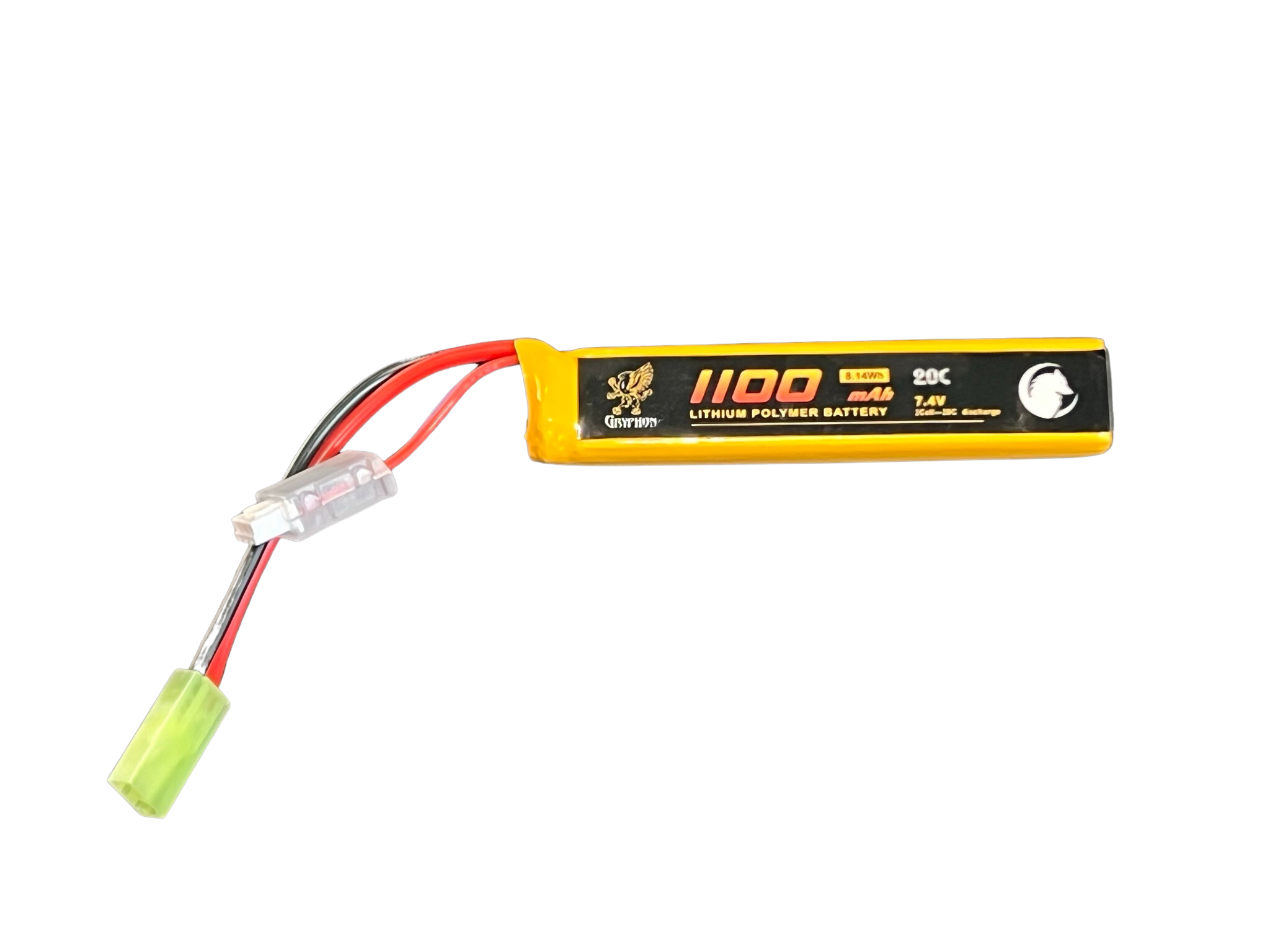 Gryphon 7.4v 1100mAh 20C Buffer Tube LiPo Battery